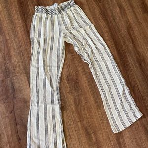 Linen stripe beachy / lounge wear pants
